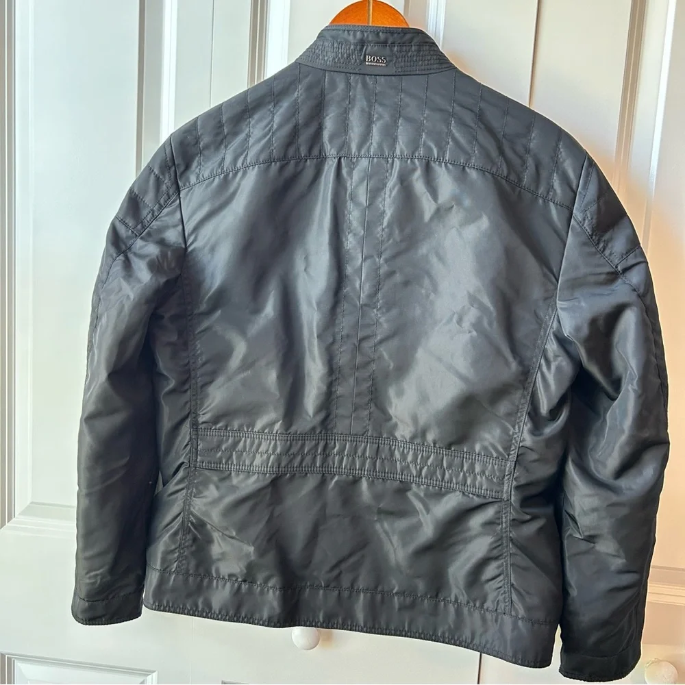🖤 HUGO BOSS Men’s Quilted Moto Jacket –‎ 38 Regular